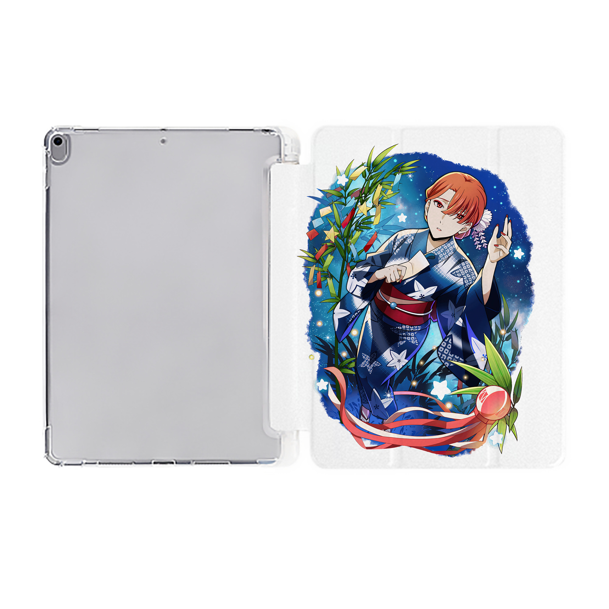 （画像用） 文豪ストレイドッグス Bungo Stray Dogs IPad ケース ペン収納付き 三つ折りスタンド PUレザー×シリコン 対応機種9.5/10.5/10.9インチ